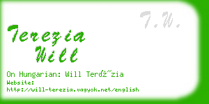 terezia will business card